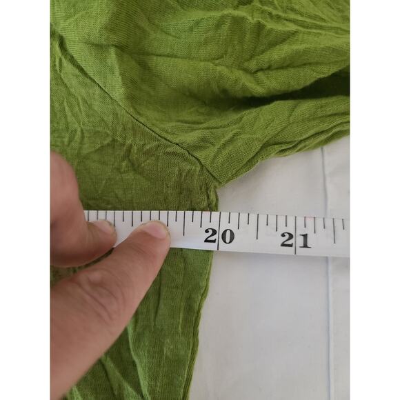 Pleats collection small women's green 3/4 sleeve tunic - Picture 4 of 5